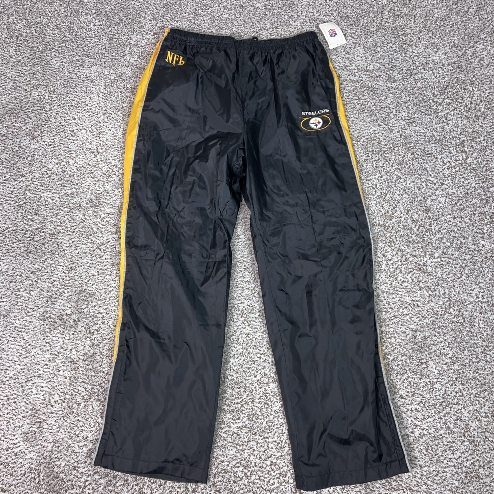 Pittsburgh Steelers Pants Mens Large Black NFL Football NFL Track Warm Up Reebok